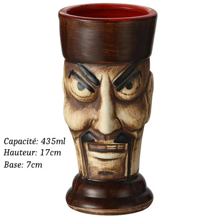 Verres Tiki en Céramique type Hawaïen