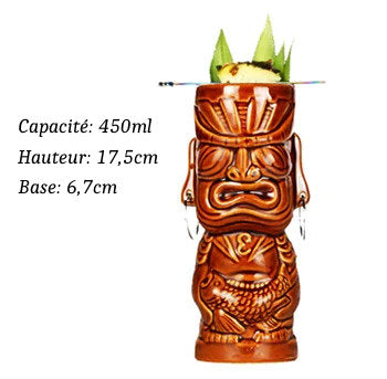 Verres Tiki en Céramique type Hawaïen