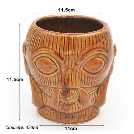 Verres Tiki en Céramique type Hawaïen