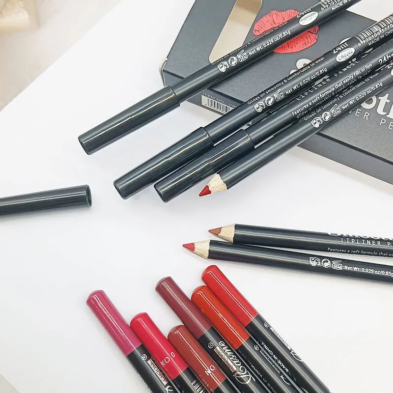 Set of 12 lip pencils