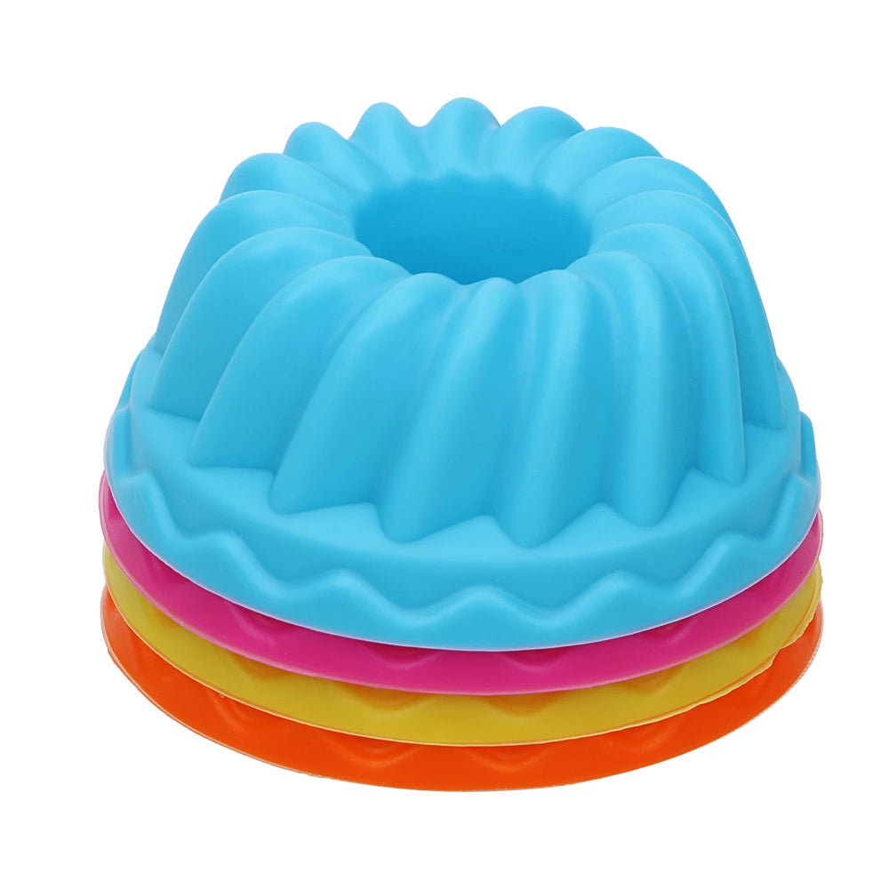 Set of 12 small silicone cupcake molds