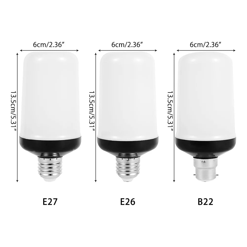 B22 E27 LED Flame Effect Ambient Light Bulbs