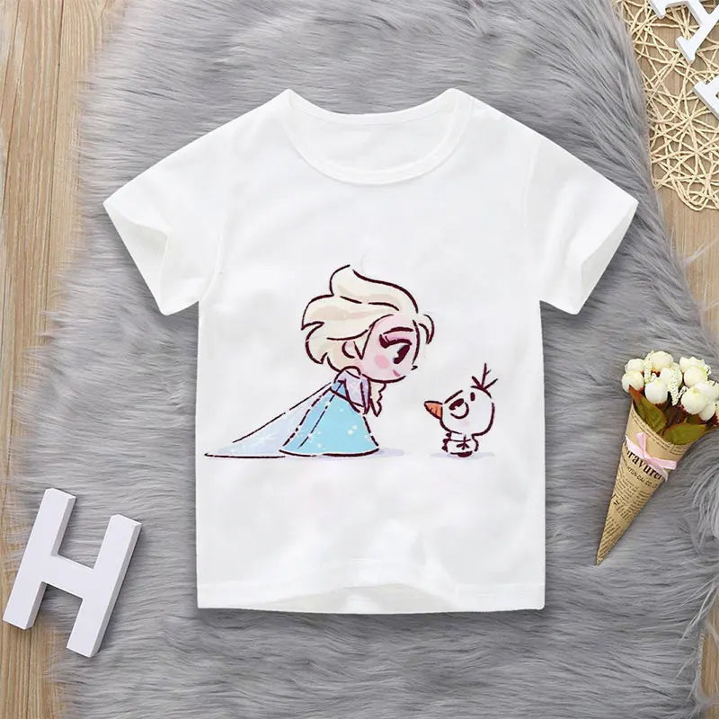 T-Shirt motif Princesse dessins animés