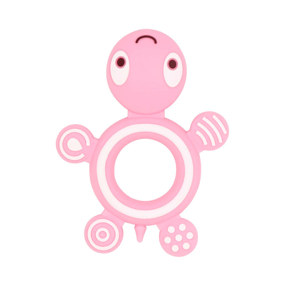 Anneau de Dentition en Silicone en forme de Tortue