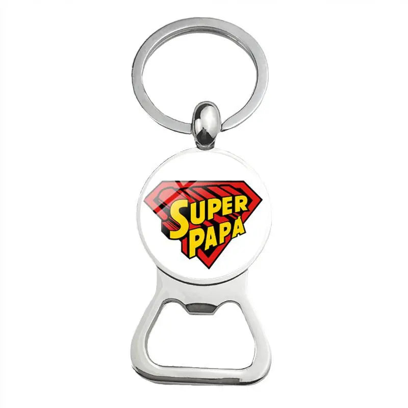 Porte-clés Ouvre Bouteille Super Papa