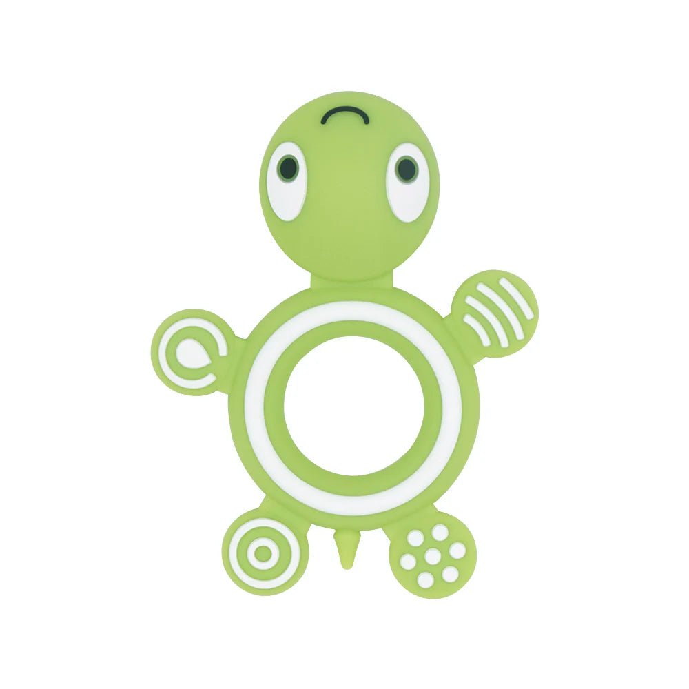 Anneau de Dentition en Silicone en forme de Tortue