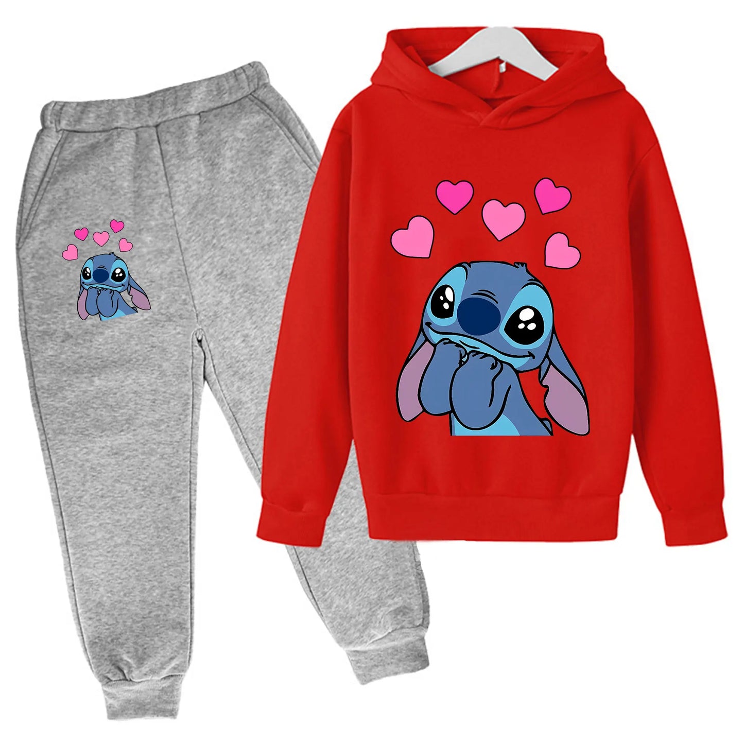 Ensemble Sweat à Capuche et Pantalon Stitch (divers coloris)