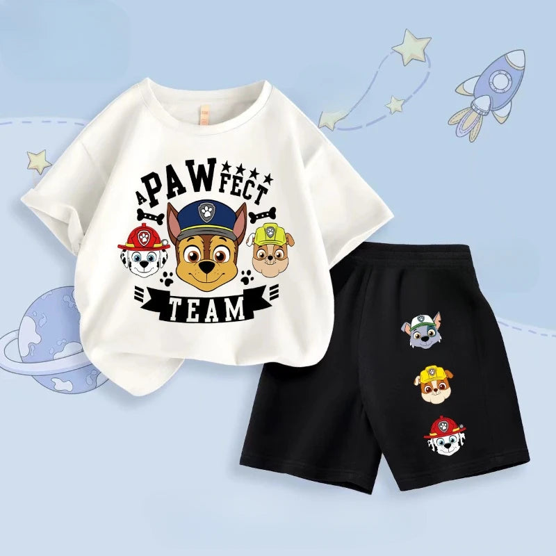 Ensemble Pat Patrouille T-shirt à mache courte et Short
