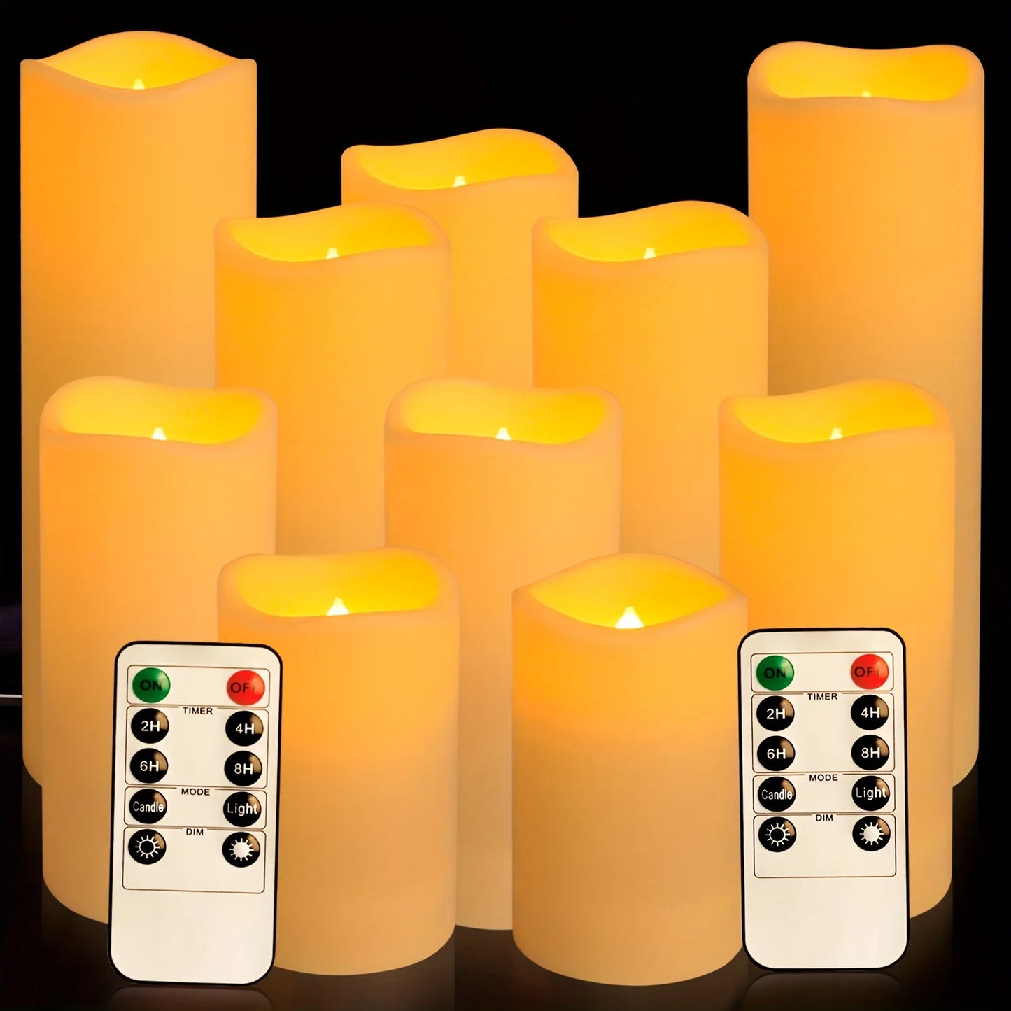 Remote-controlled LED mood candles