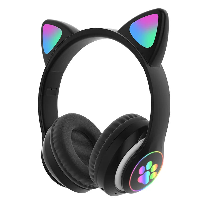 Casque sans Fil P47M Bluetooth Oreilles de Chat Lumineuses