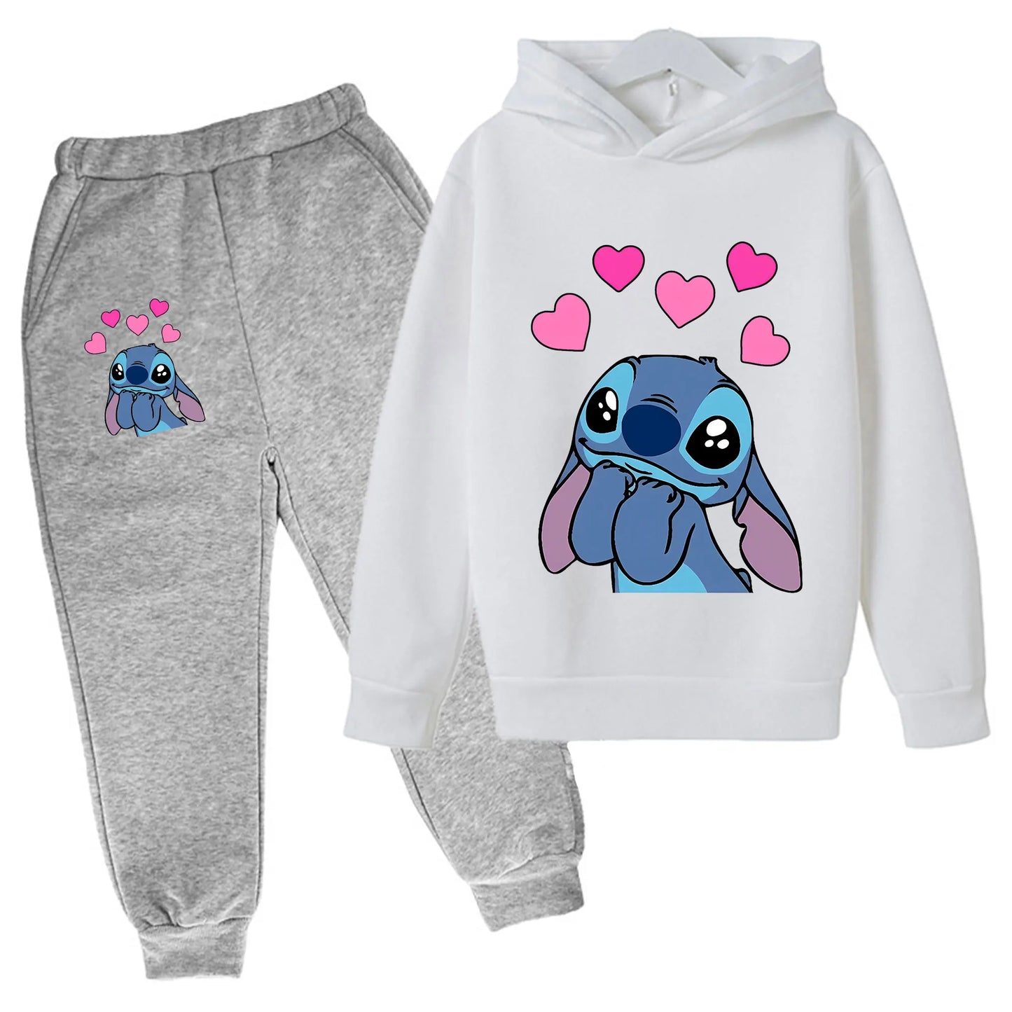 Ensemble Sweat à Capuche et Pantalon Stitch (divers coloris)