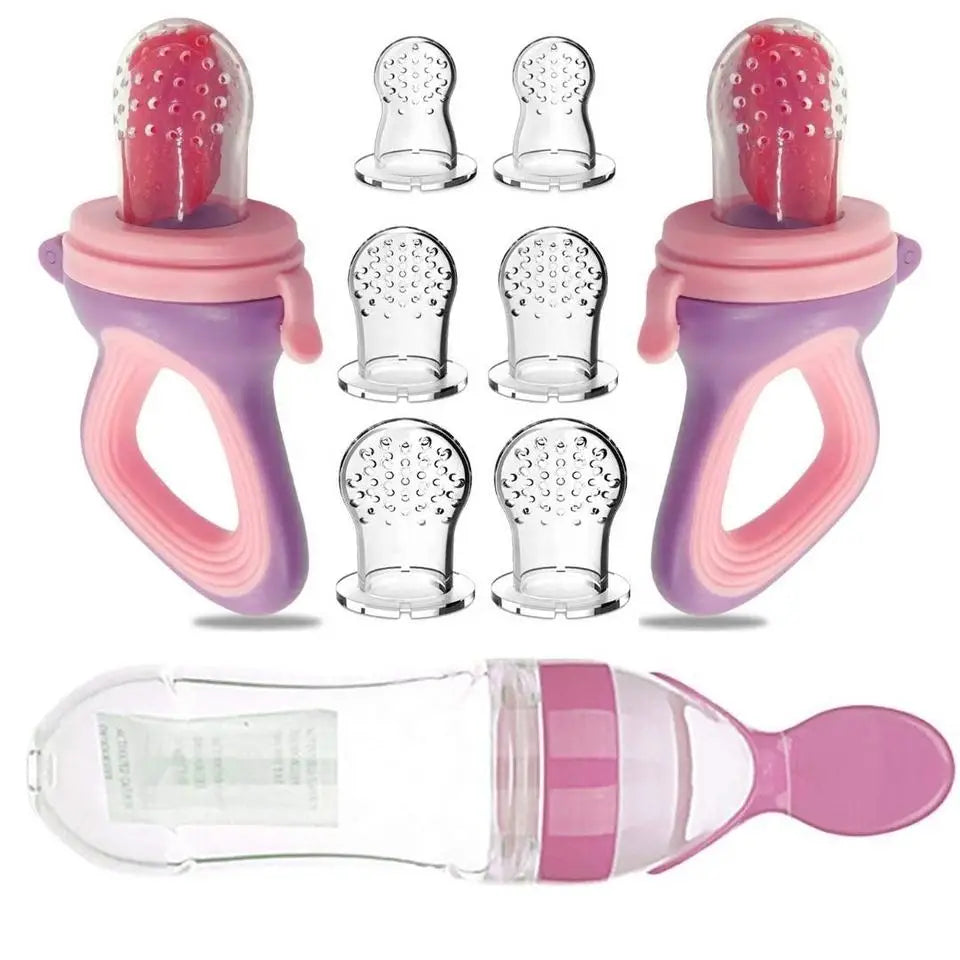 Biberon d'Entrainement et Sucettes à presser en silicone pour Bébés