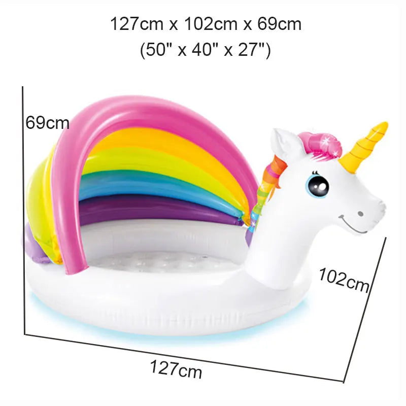 Inflatable parasol pools for children