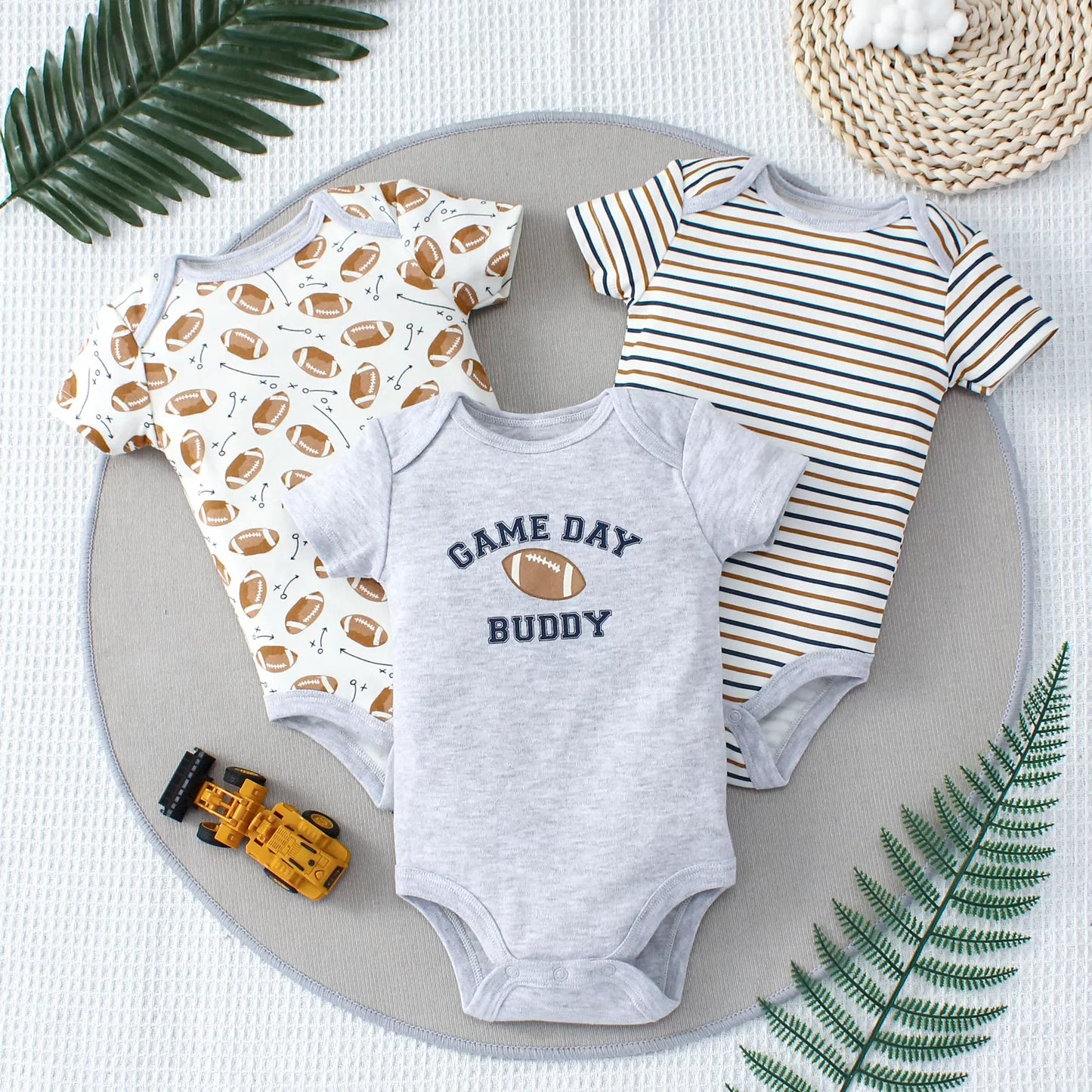 Pack of 3 summer bodysuits for babies