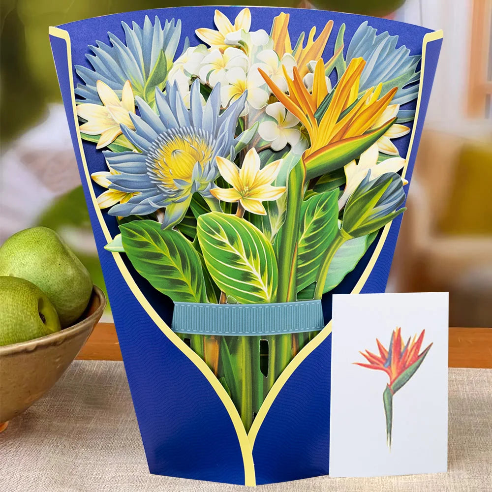 Carte Pop-Up 3D Bouquet de Fleur