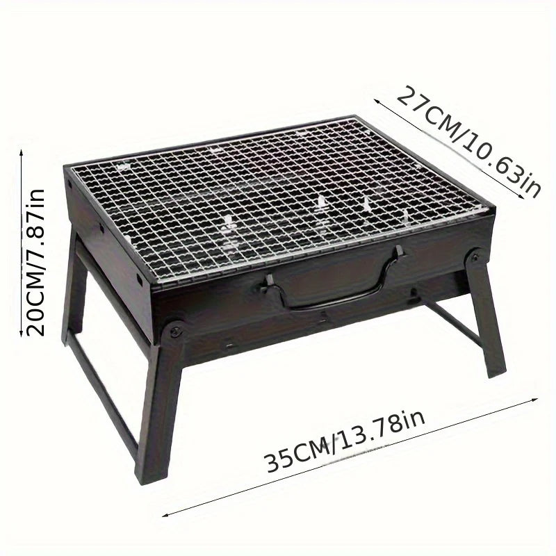 Portable stainless steel barbecue