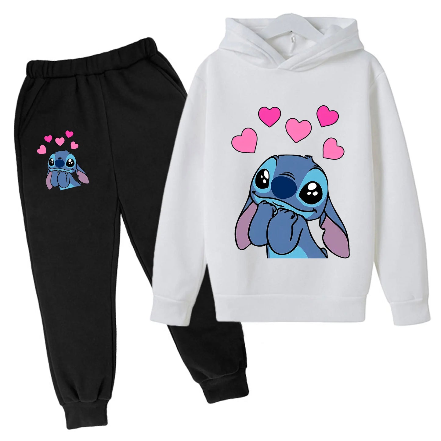 Ensemble Sweat à Capuche et Pantalon Stitch (divers coloris)