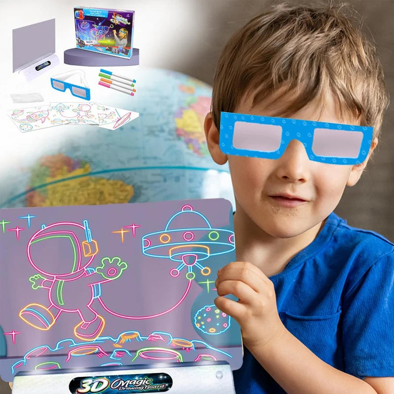 3D Magic Drawing Board LED Light