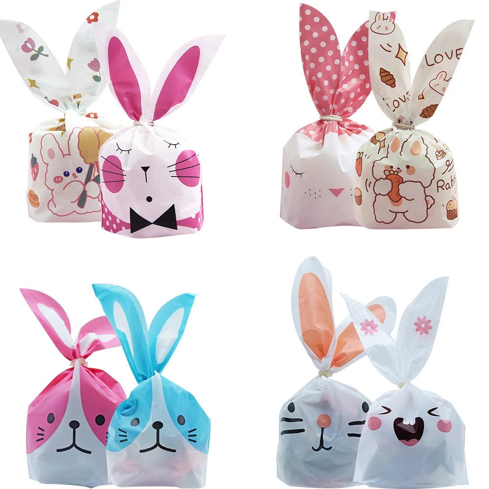 Lots of Plastic Cookie or Candy Bags for Easter Party