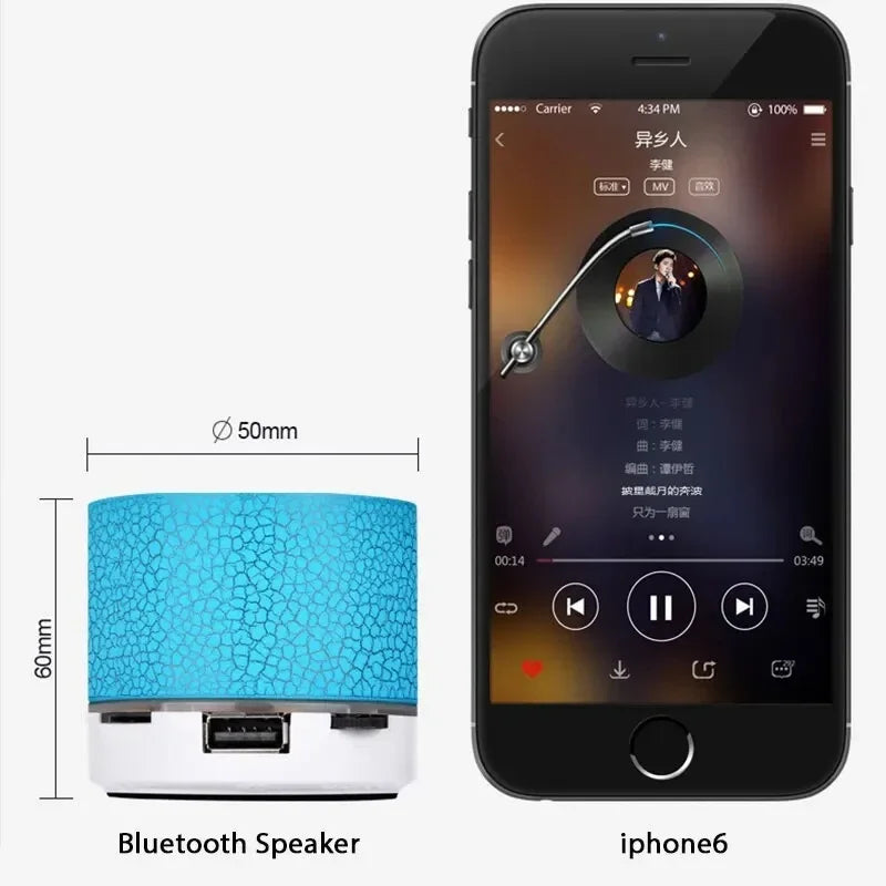 Mini luminous Bluetooth speaker