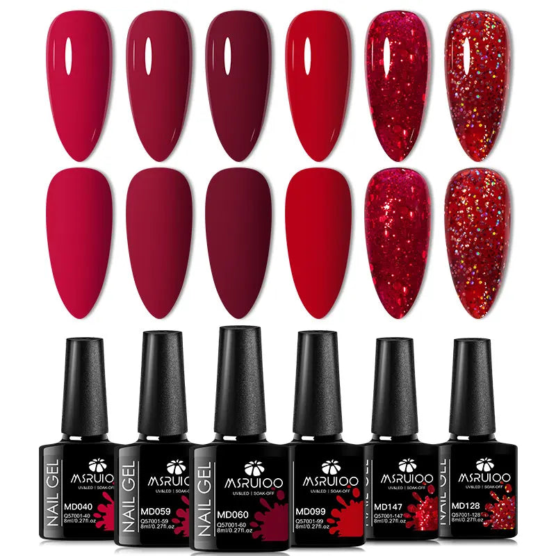 Lot de 6 Vernis à Ongles Gel