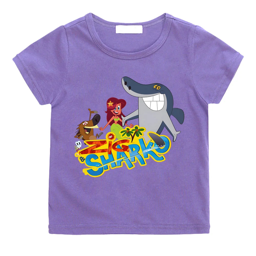 T-Shirt motif Zig et Sharko en coton