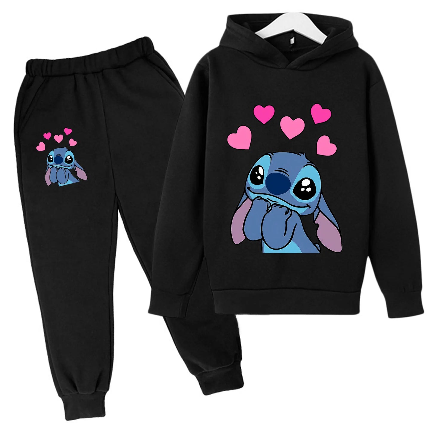 Ensemble Sweat à Capuche et Pantalon Stitch (divers coloris)