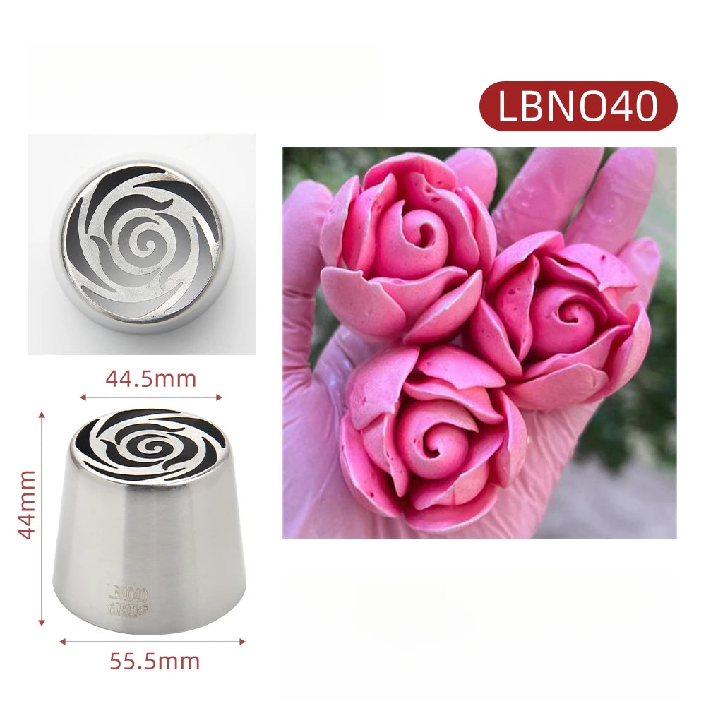 Buses de Décoration de Gâteau en acier inoxydable, Motif Fleur
