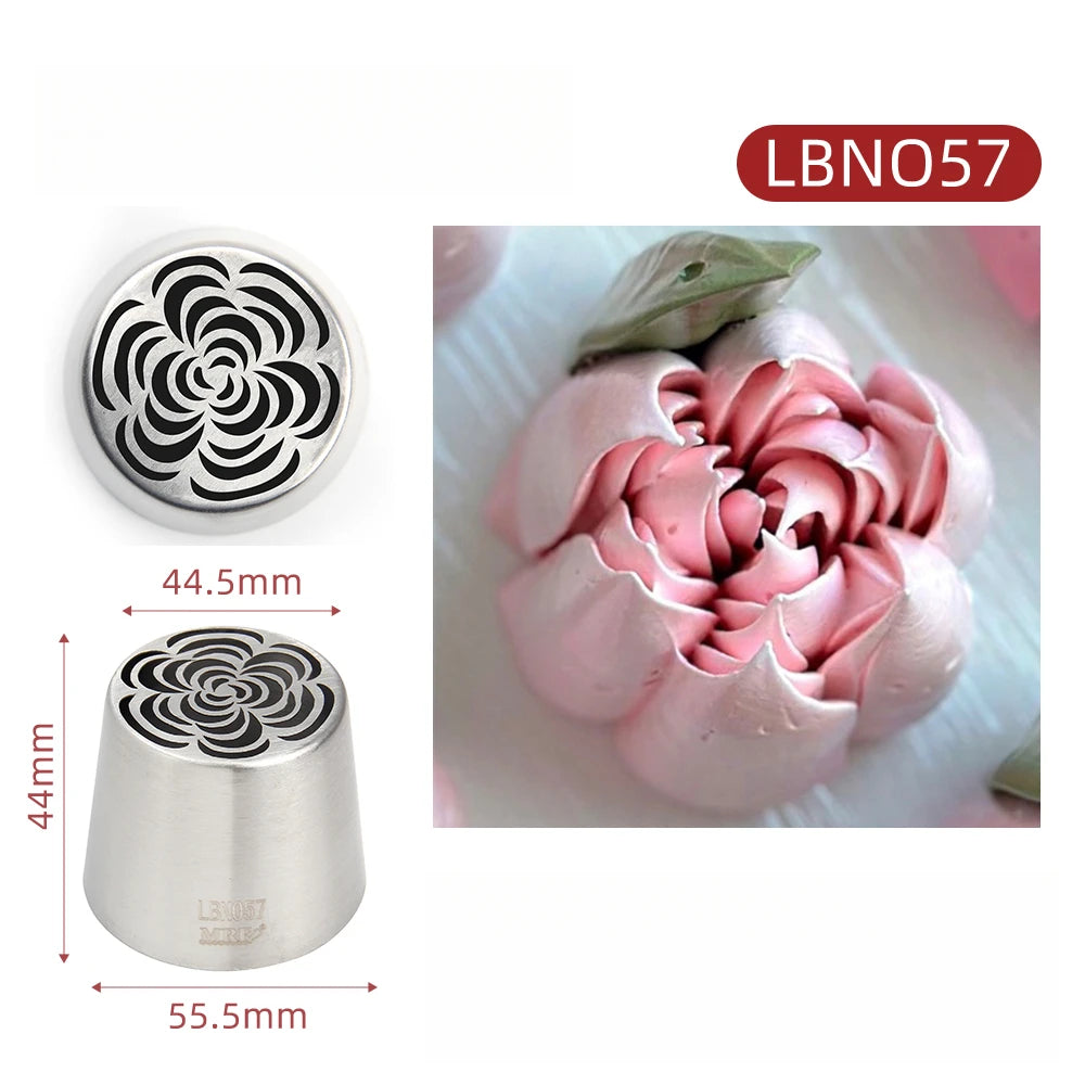 Buses de Décoration de Gâteau en acier inoxydable, Motif Fleur