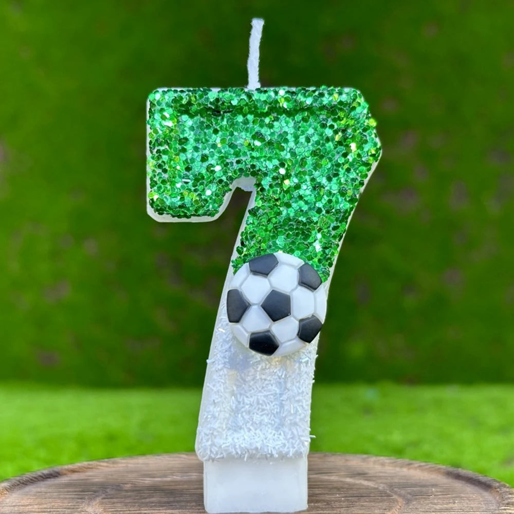 Football birthday candles