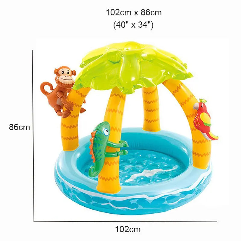 Inflatable parasol pools for children