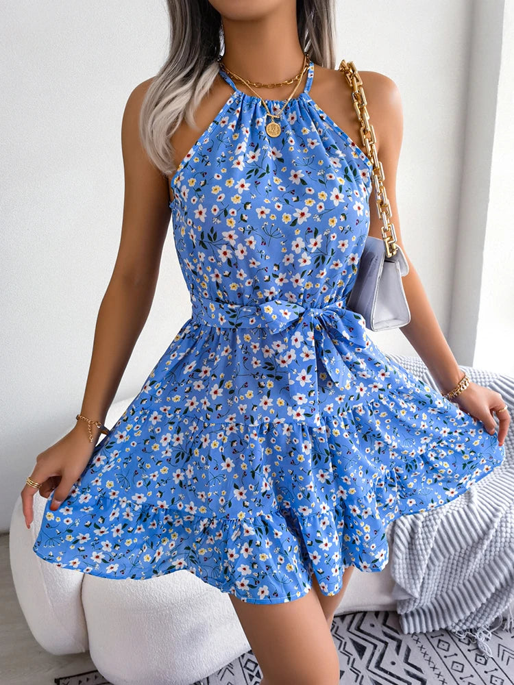 Floral halter dress