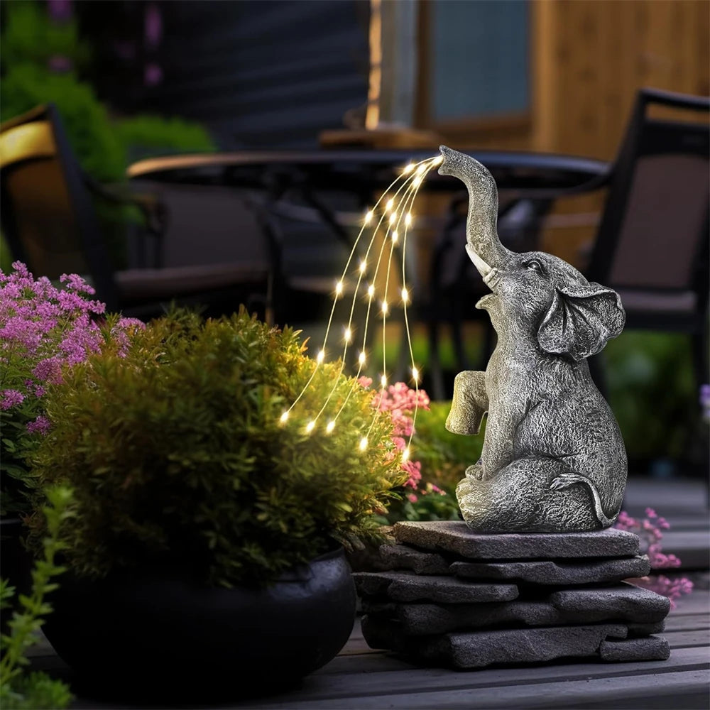 Solar Elephant Statue