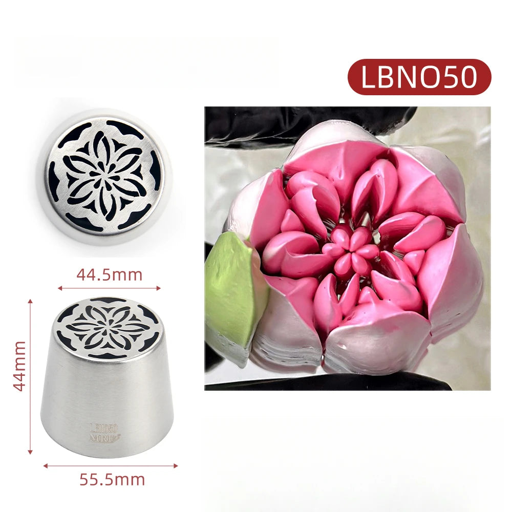 Buses de Décoration de Gâteau en acier inoxydable, Motif Fleur