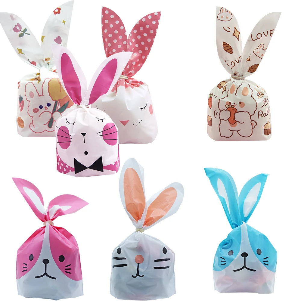 Lots of Plastic Cookie or Candy Bags for Easter Party