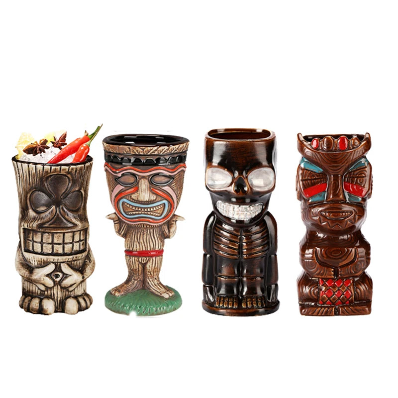 Verres Tiki en Céramique type Hawaïen