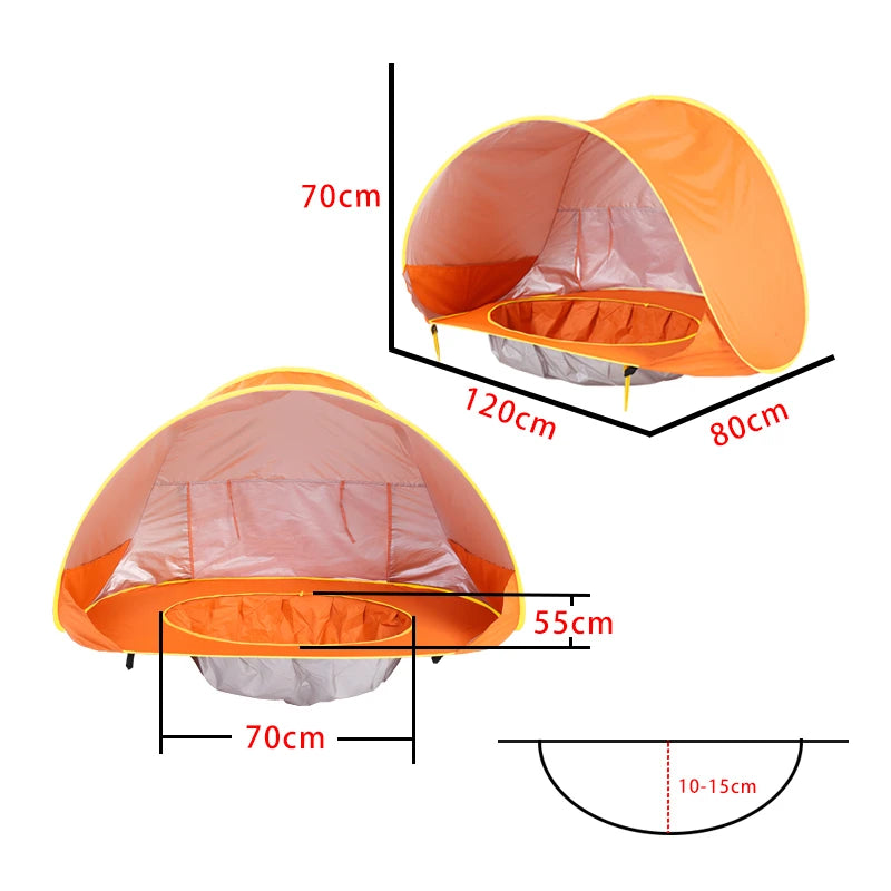 Tente de Plage pour Bébé, Protection UV