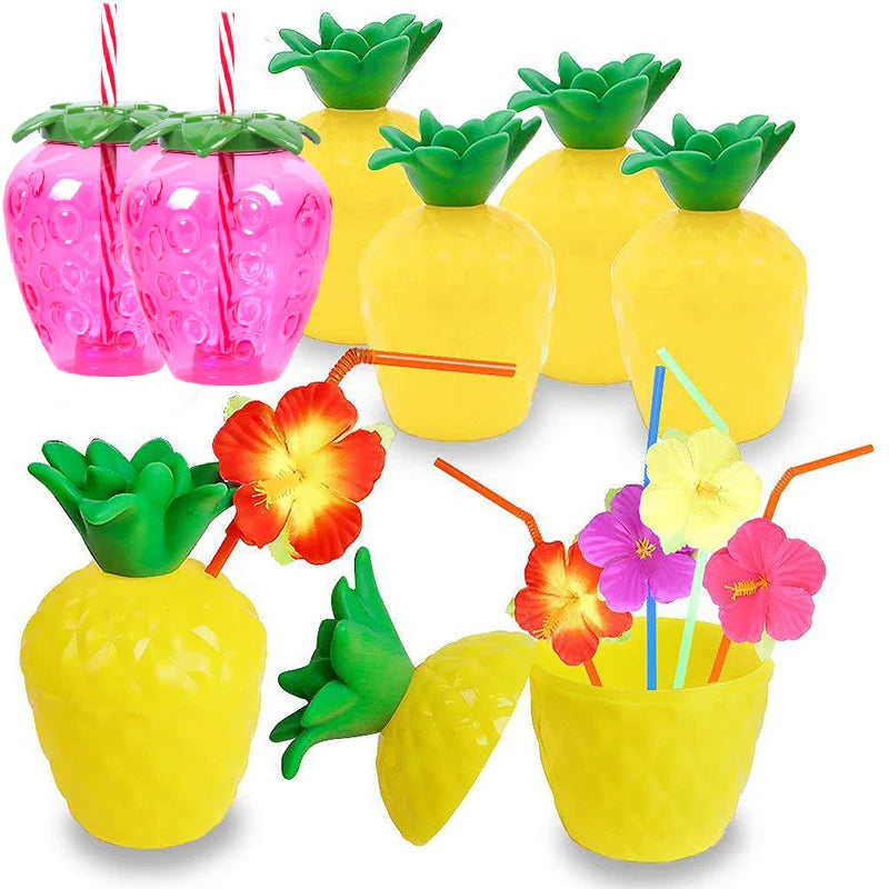 Gobelets hawaïen Ananas Noix de coco Fraise