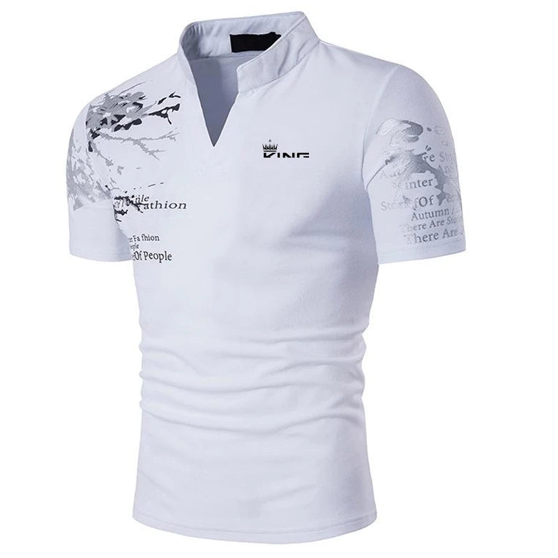 Men's printed polo shirt
