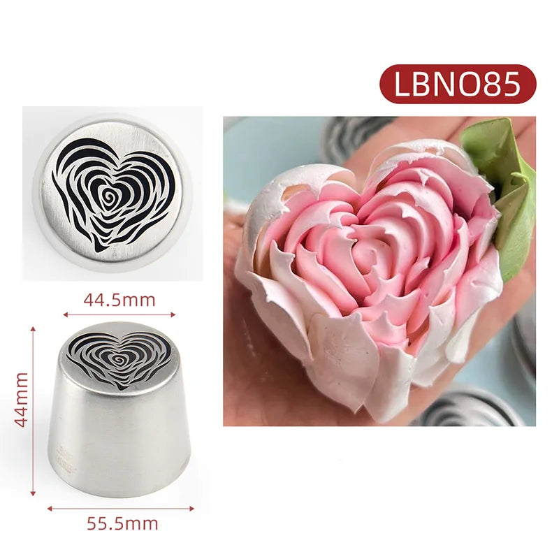 Buses de Décoration de Gâteau en acier inoxydable, Motif Fleur