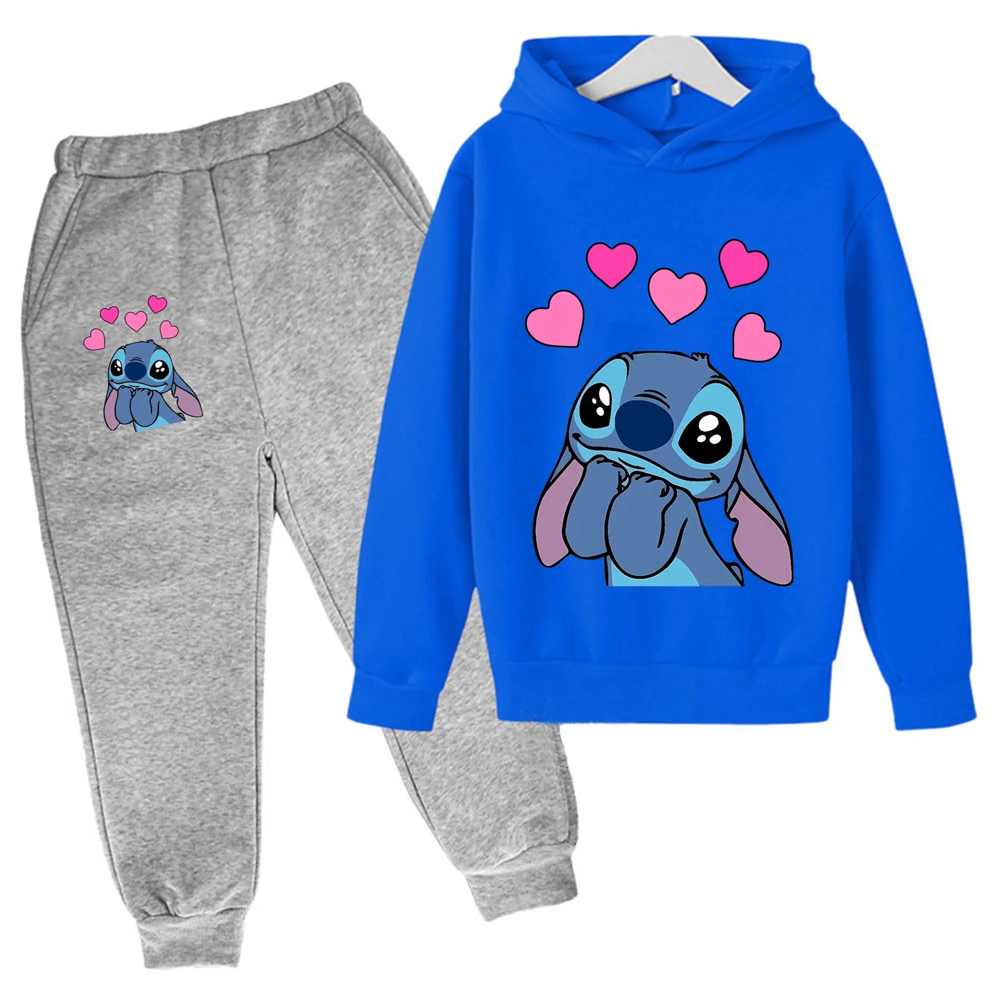 Ensemble Sweat à Capuche et Pantalon Stitch (divers coloris)