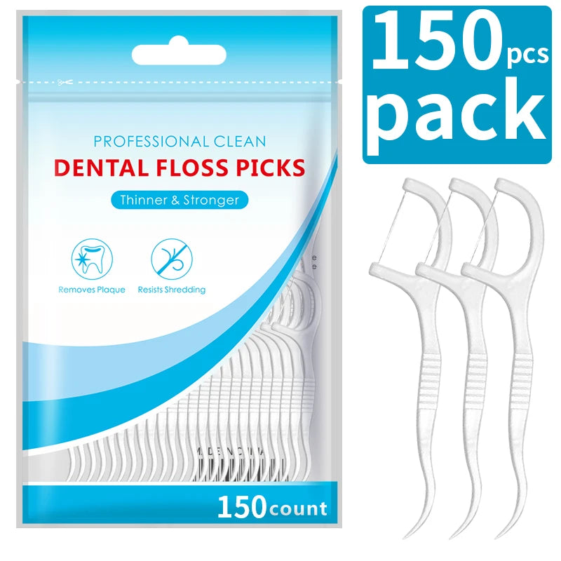 Dental floss with handle