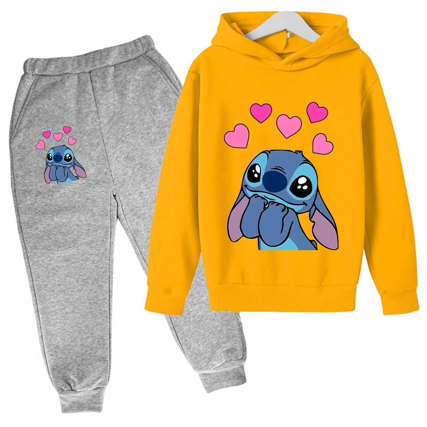 Ensemble Sweat à Capuche et Pantalon Stitch (divers coloris)