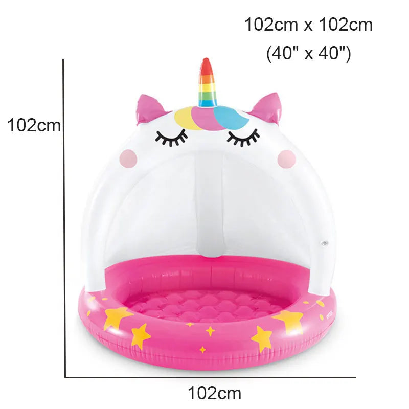 Inflatable parasol pools for children