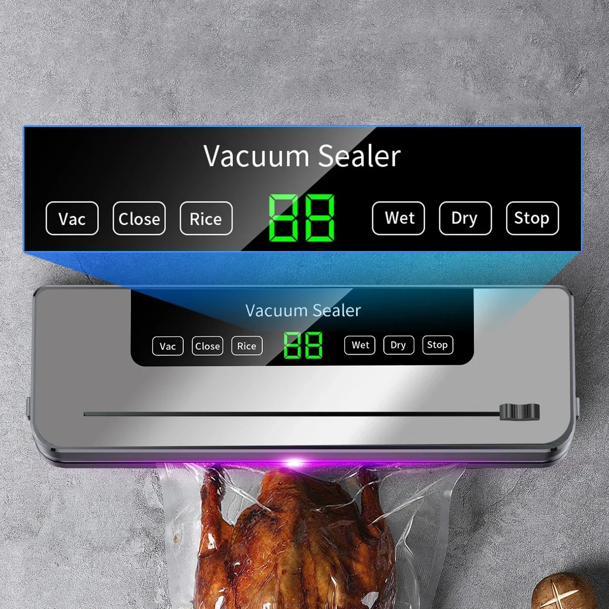 Scelleuse sous vide avec Coupe Intégrée