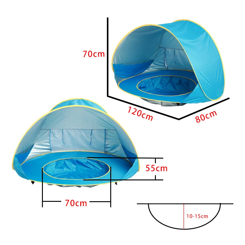 Tente de Plage pour Bébé, Protection UV