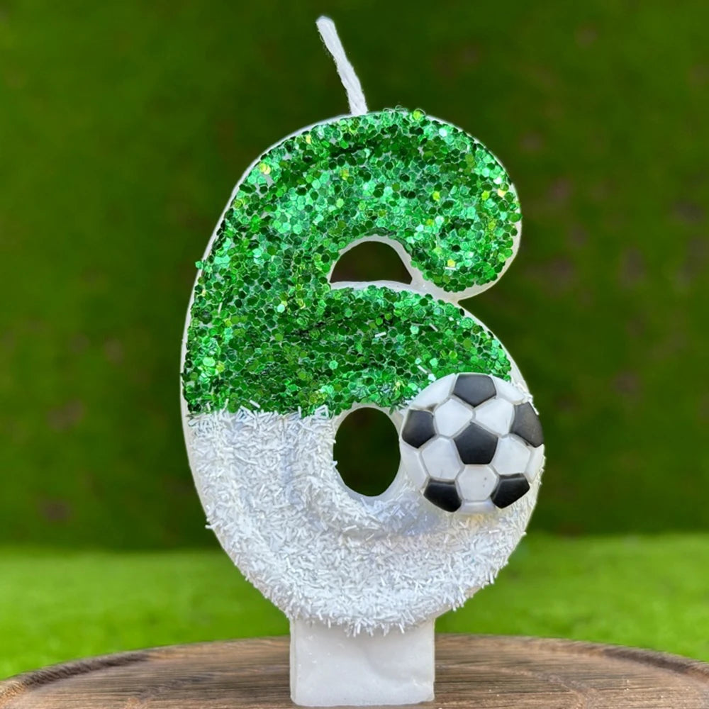 Football birthday candles