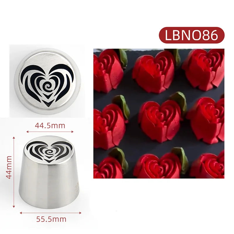 Buses de Décoration de Gâteau en acier inoxydable, Motif Fleur