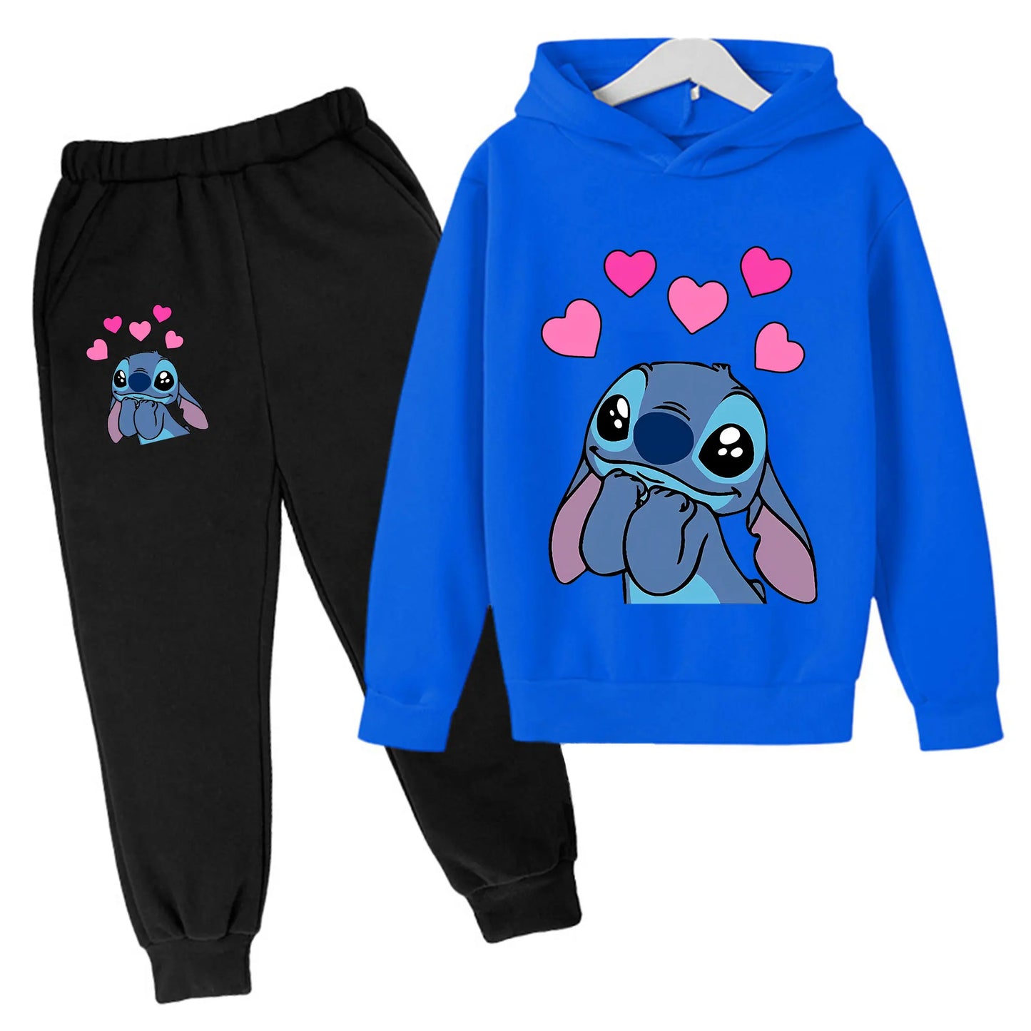 Ensemble Sweat à Capuche et Pantalon Stitch (divers coloris)