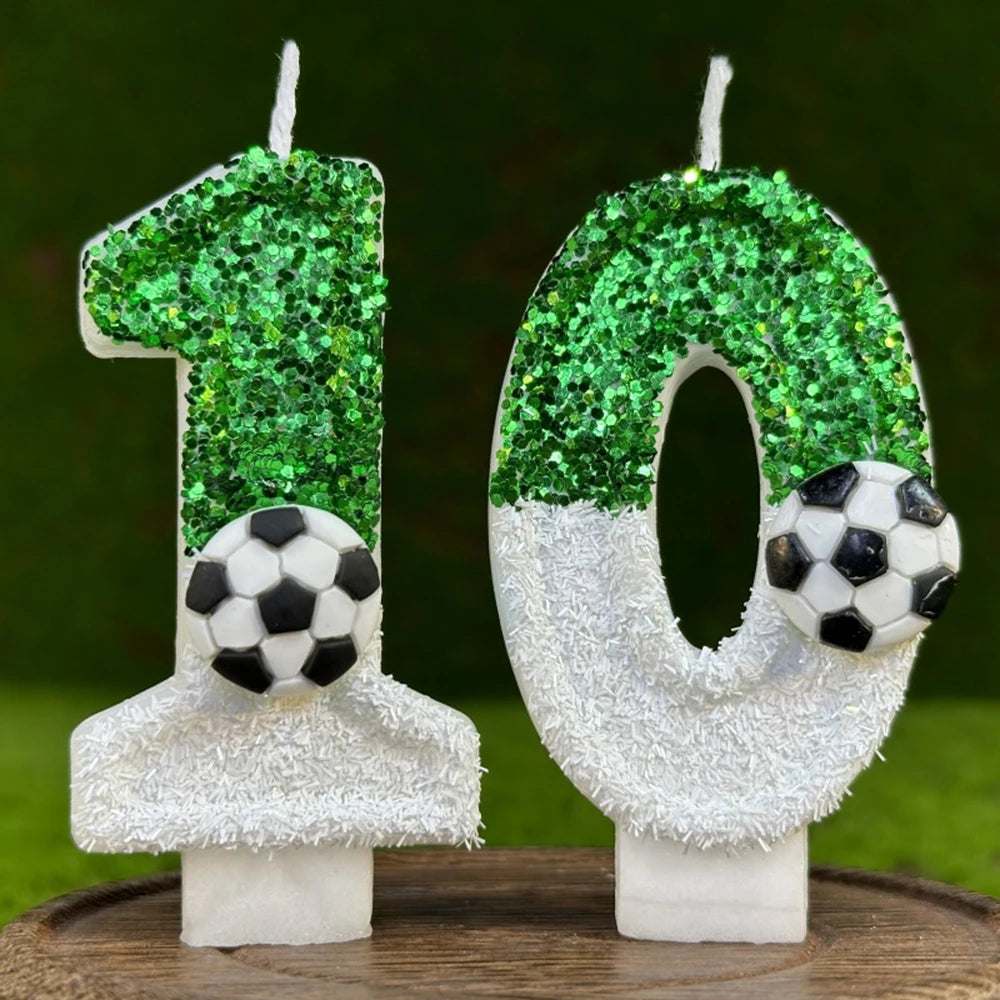 Football birthday candles